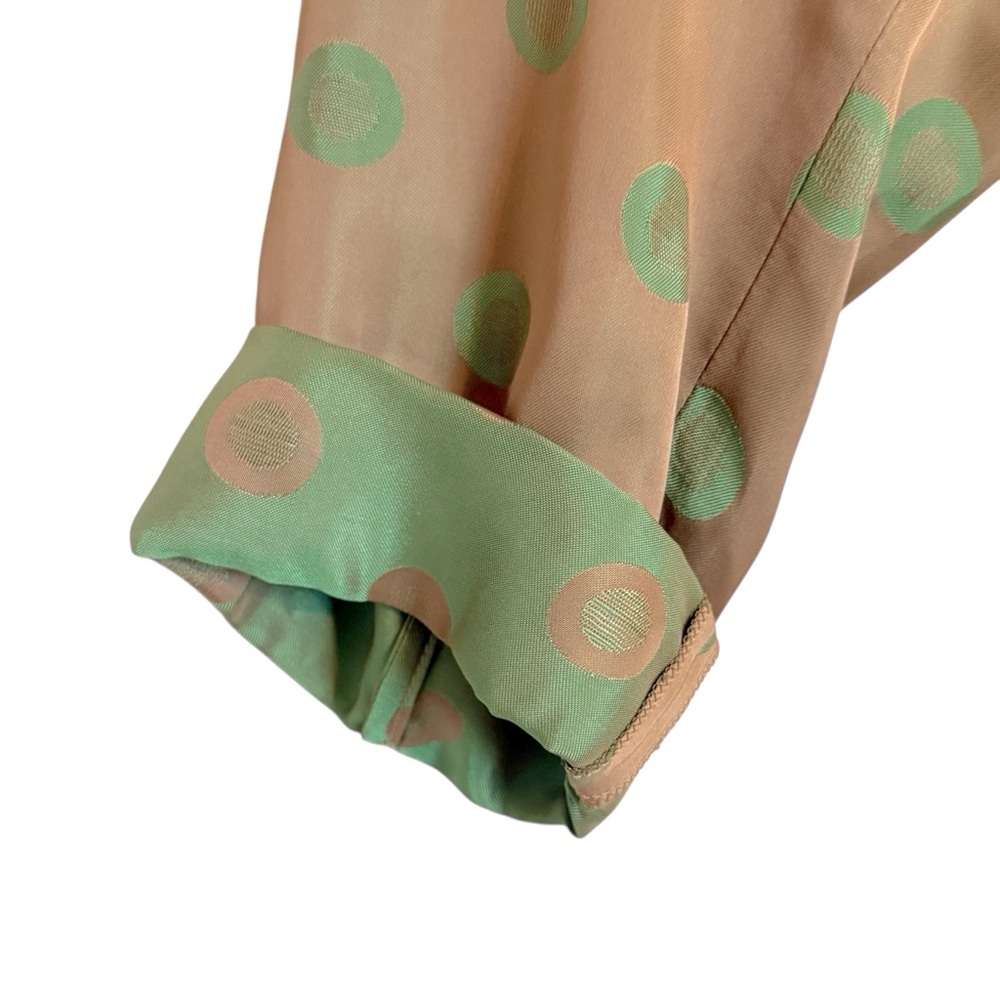 Maliparmi Tan Blazer with Green Polka Dots - Picture 8 of 16